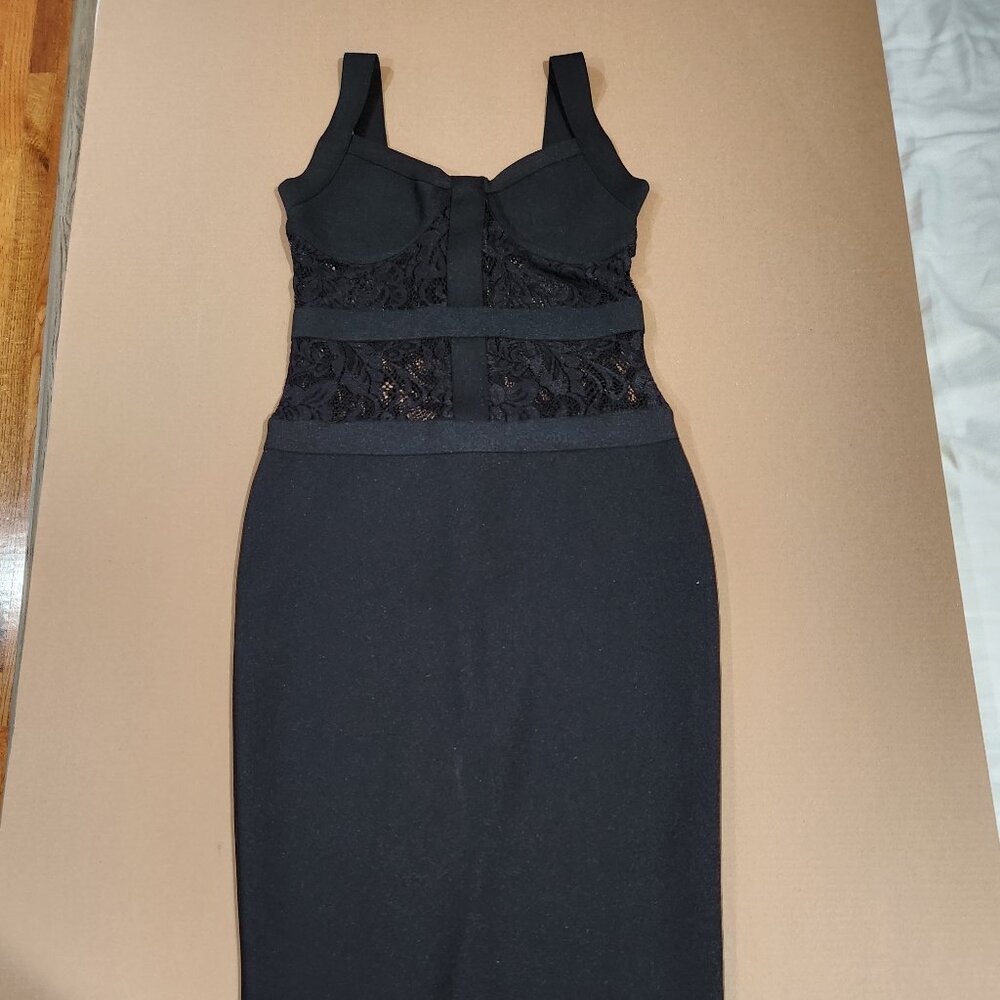 PrettyLittleThing Black Sleeveless Dress - Size 6